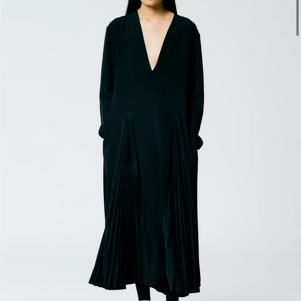 Like new - Tibi Eco Silk Pleated Godet Dress size 8